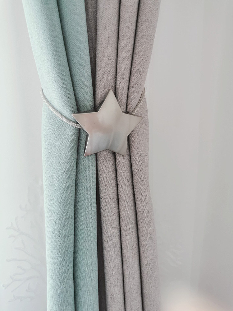 窗帘简约现代星星磁铁绑带欧式客厅卧室系带窗帘绑带