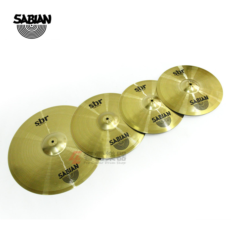 sabian沙滨sbr系列黄铜合金套镲沙宾架子鼓4片镲片