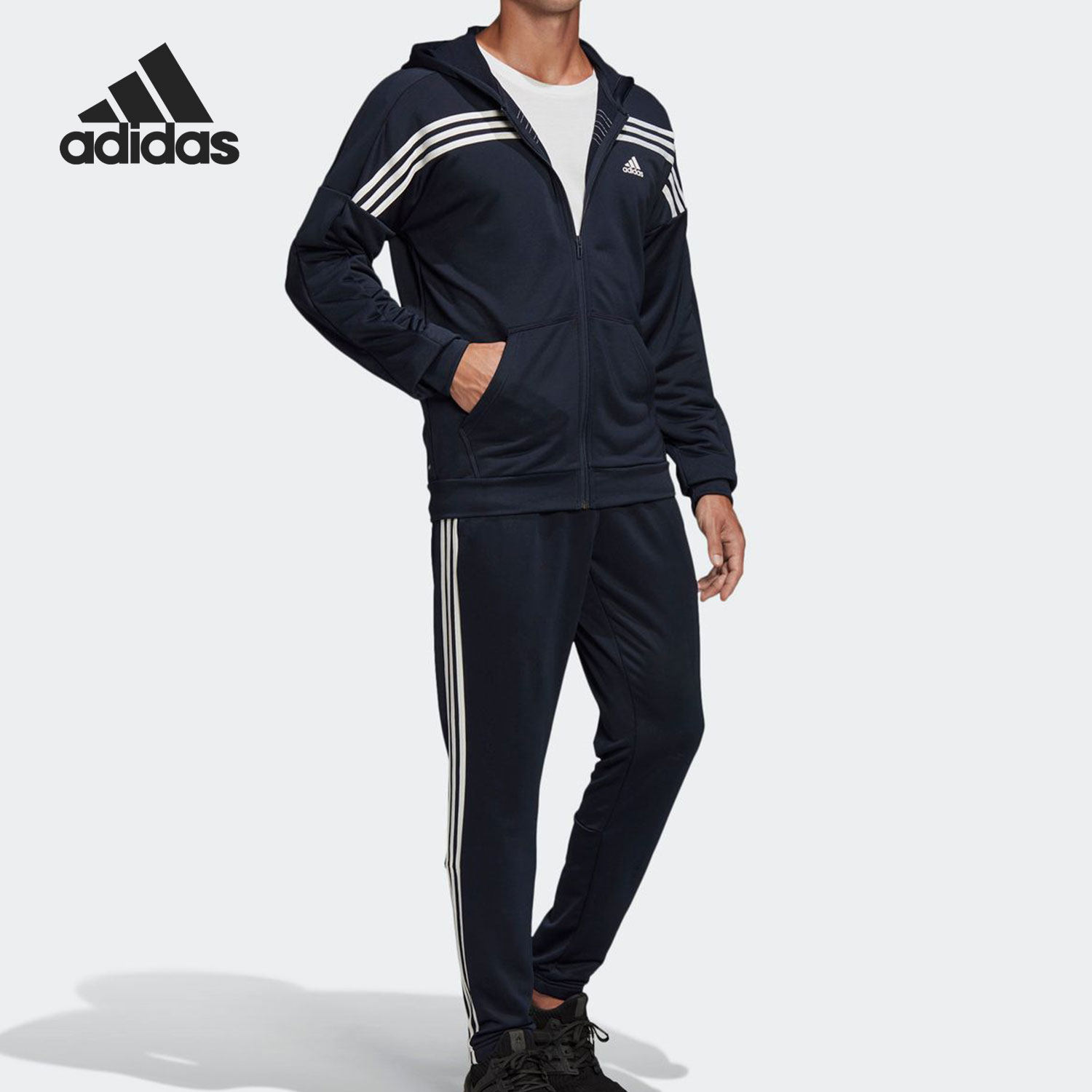 adidas阿迪达斯正品新款男子舒适时尚休闲运动套装fs6091运动套装