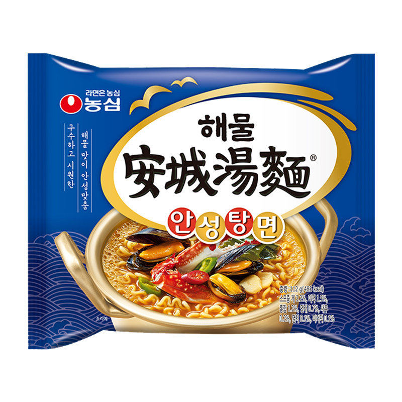 农心海鲜味安城汤面 韩国进口海鲜汤面 速食拉面方便面食品112g
