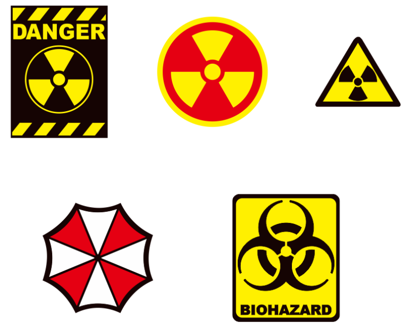 核辐射标志图片动物图片