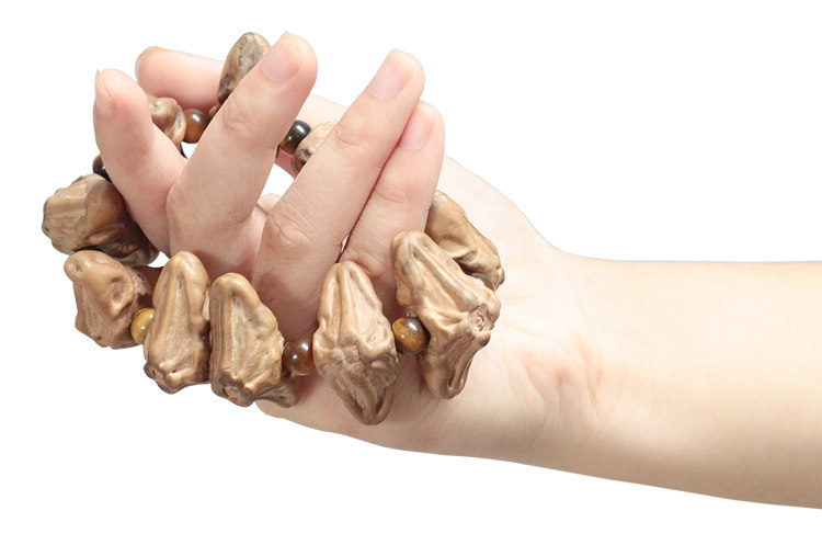 精制天然菱角手串手链鬼马鬼角菩提提子盘玩小众木作