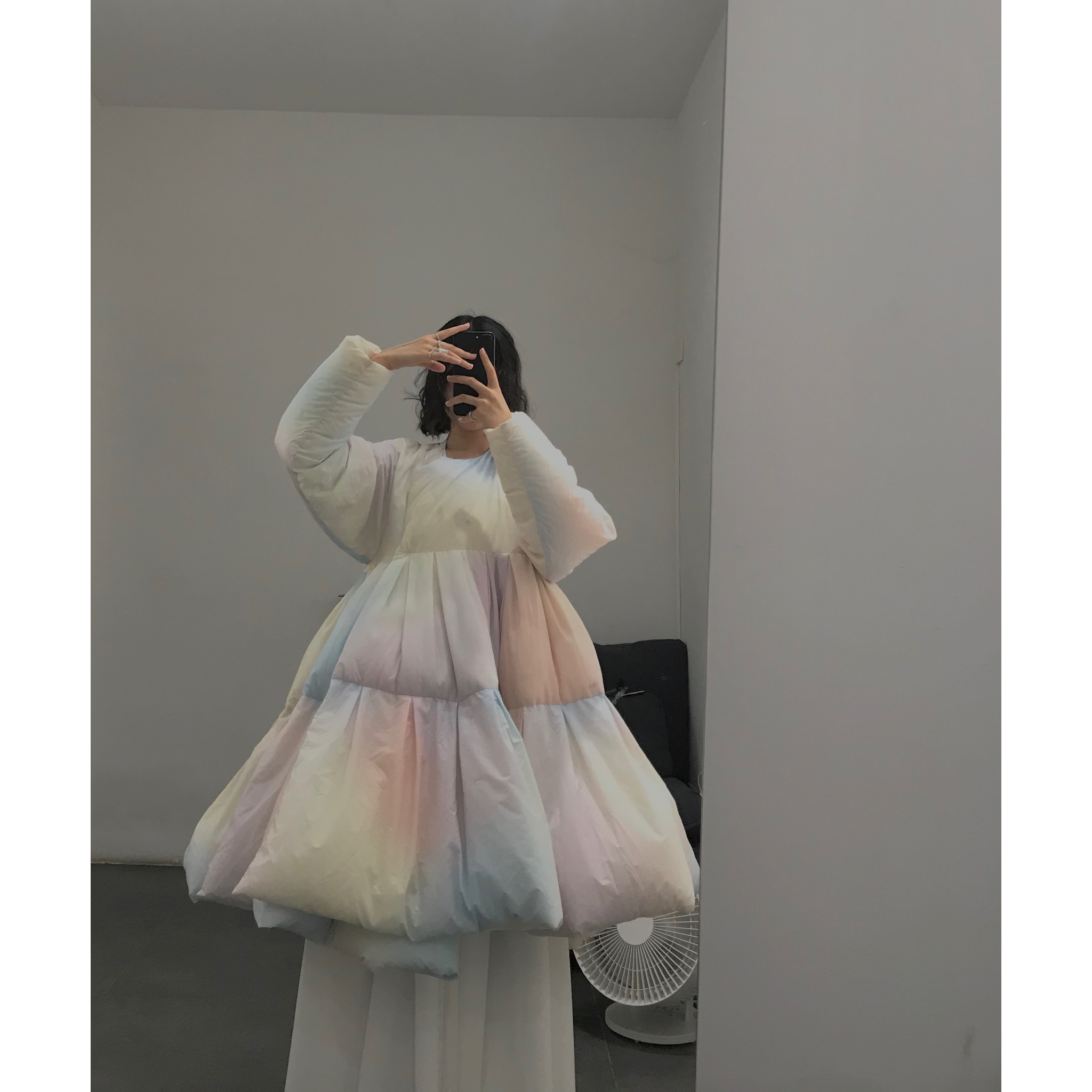 SUSAN FANG 彩色花苞蛋糕裙圆领羽绒服连衣裙 commonplace 买手店