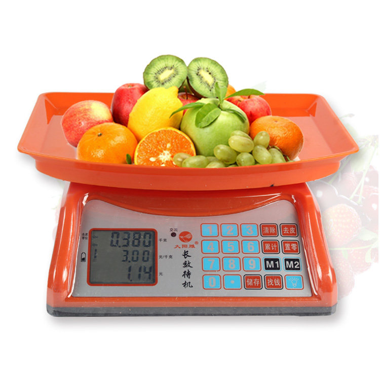 超市台秤电子称计价秤 商用水果卖菜电子秤厨房克称 称重30kg公斤
