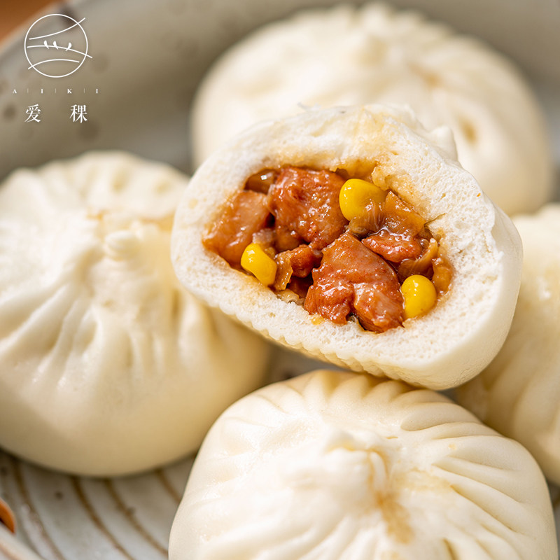 爱稞三丁包子手工鸡肉肉包笋丁速冻馒头儿童营养早餐食品冷冻