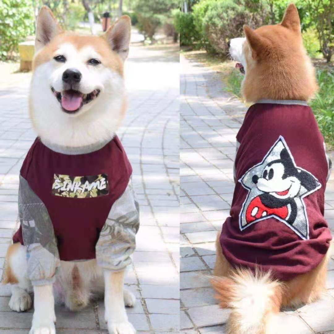 秋季秋田阿拉哈士奇毛边新款金毛边泰迪柴犬卫衣狗宠物服装