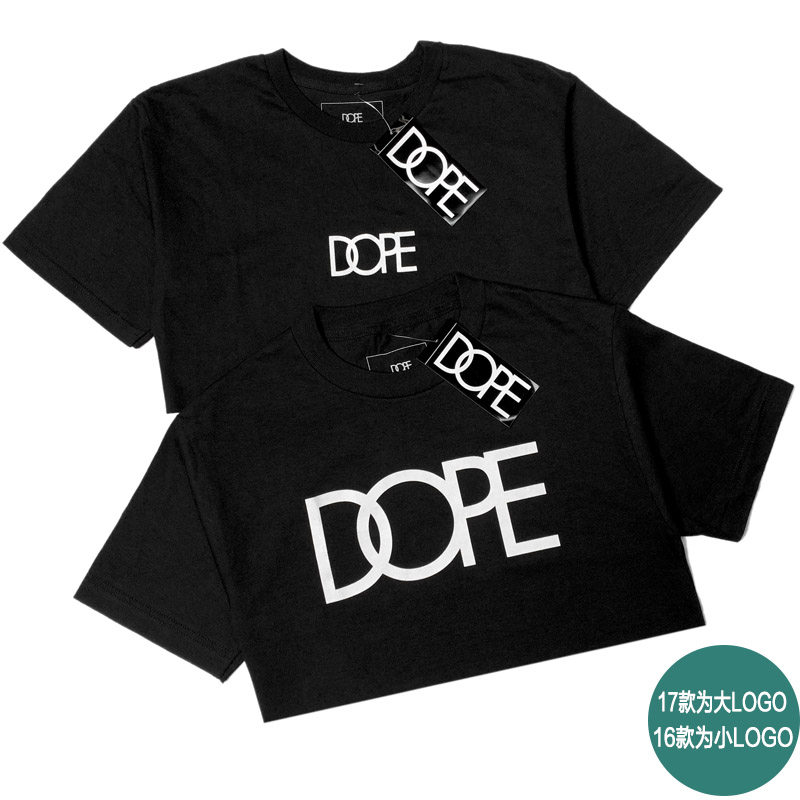 阿瞳牛社 美国正品dope短袖夏季潮牌新款圆领字母男欧美嘻哈风t恤