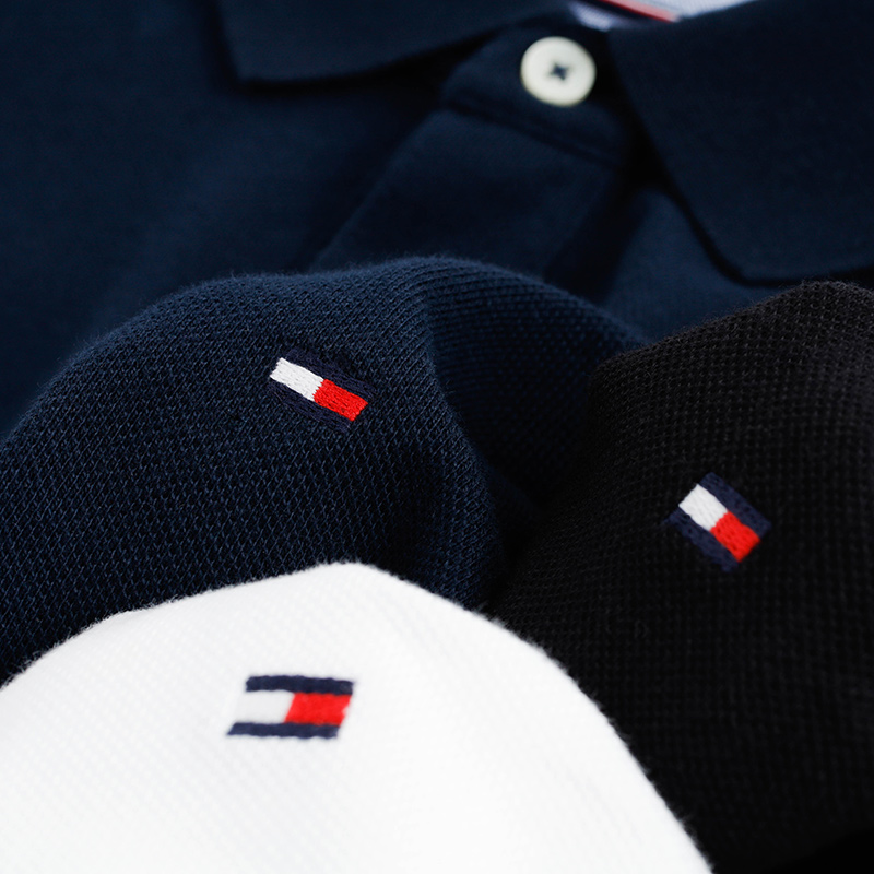 阿瞳牛社正品Tommy Hilfiger汤米男士纯棉t恤美式POLO衫翻领短袖