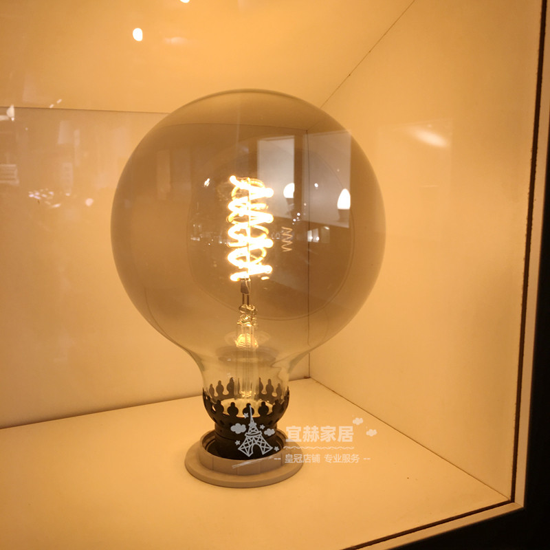 灯泡正品宜家罗尔斯lede27可调调光球形灰色led单灯