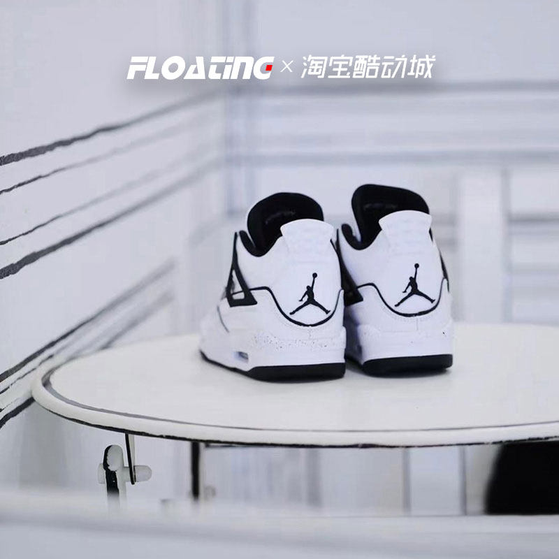 悬浮运动airjordanaj4diy黑白手绘涂鸦篮球篮球鞋