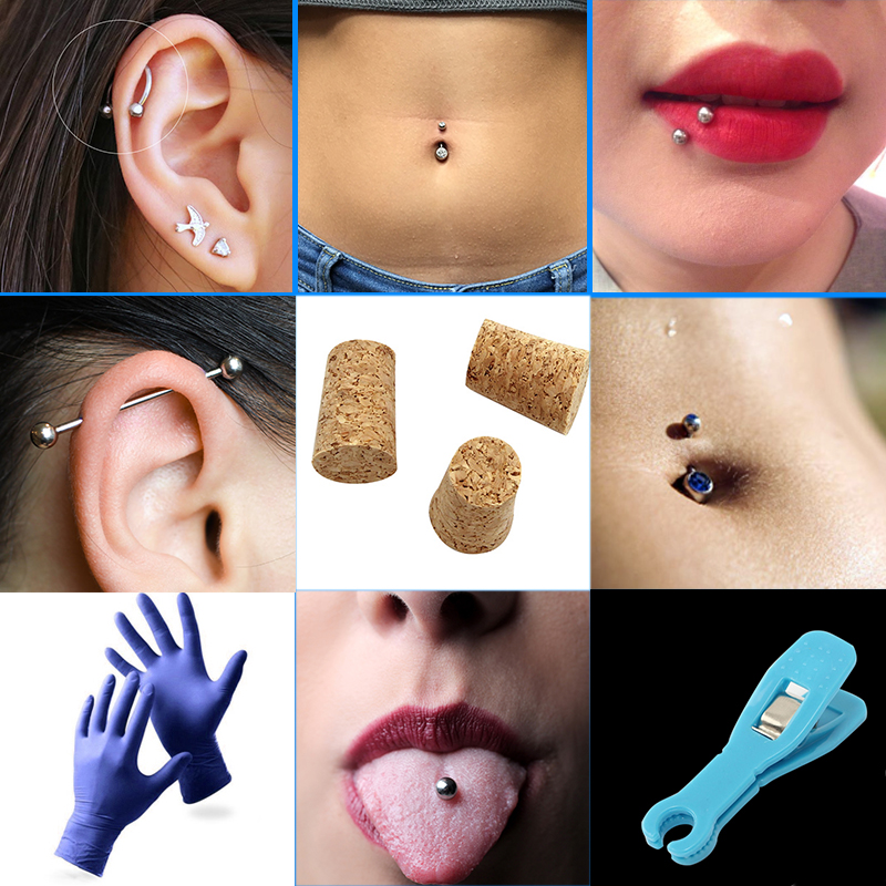 穿孔辅助消毒袋装一次性肚脐唇钉人体穿刺定位其它首饰