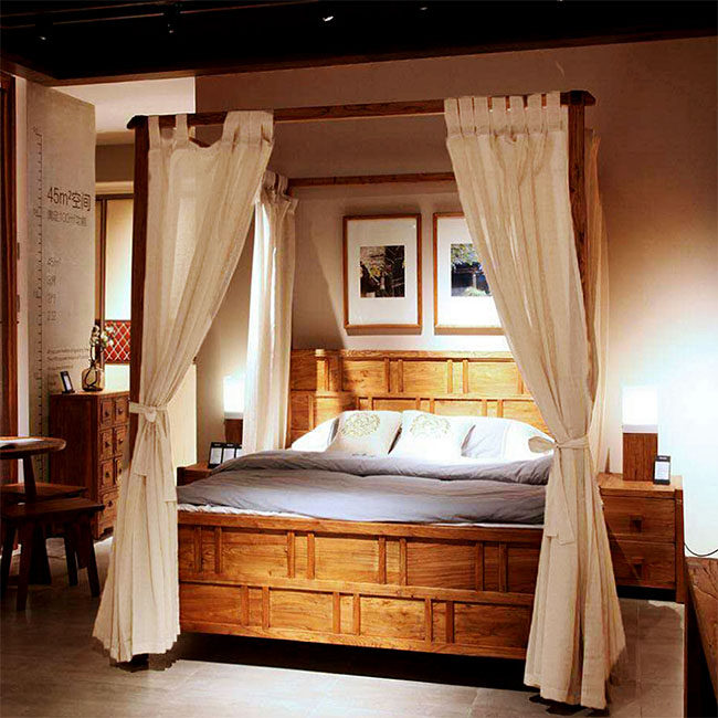 床幔定做东南亚地中海美式中式四柱床帘床幔