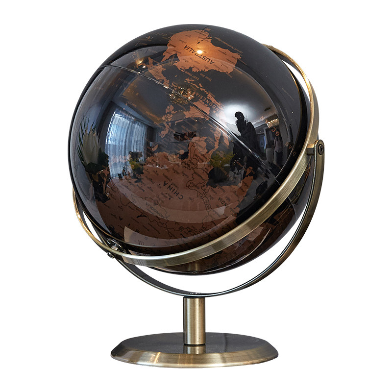 欧式轻奢地球仪摆件客厅玄关酒柜装饰品创意实用摆件