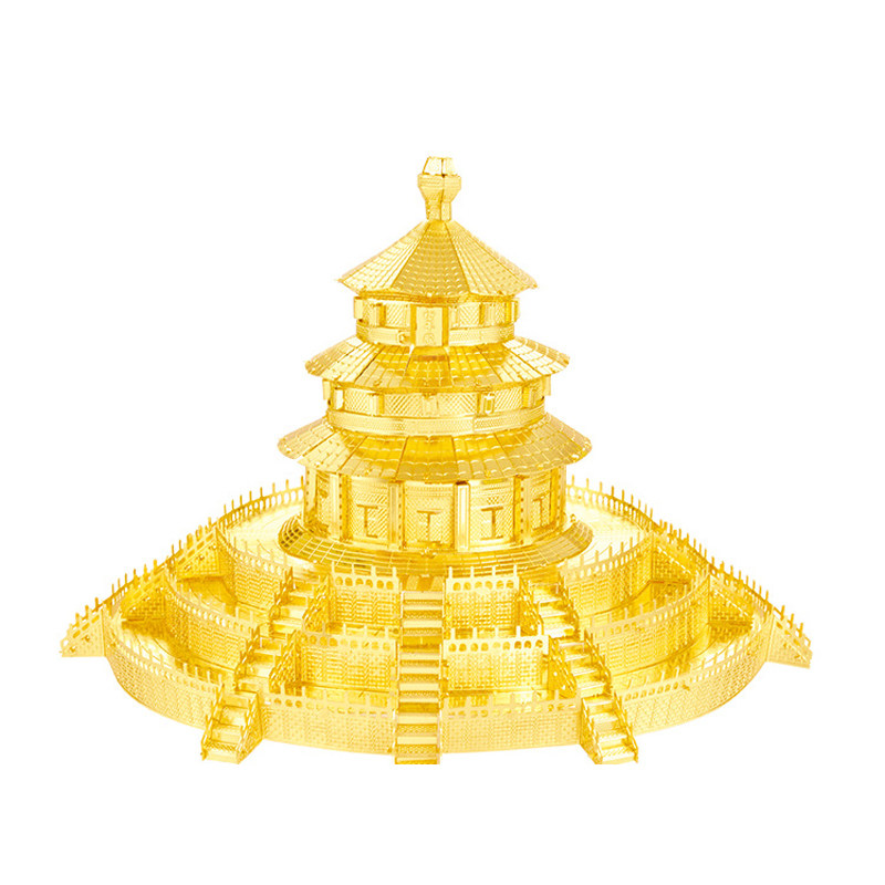 北京天坛金属拼装模型玩具手工手工制制作闺蜜拼图