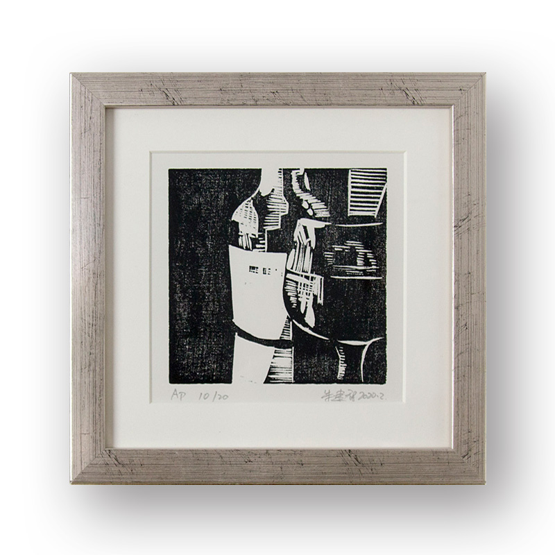 木刻版画现代装饰原创限量礼品简约办公室客厅版画
