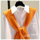 Two-piece shirt skirt female 2020 autumn new Korean loose casual shirt with shawl thin coat tide Two-piece shirt skirt female 2020 autumn new Korean loose casual shirt with shawl thin coat tide