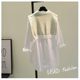 Striped shawl white cotton shirt female 2020 autumn new Korean literary loose casual shirt outerwear jacket Striped shawl white cotton shirt female 2020 autumn new Korean literary loose casual shirt outerwear jacket