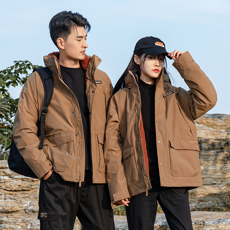 21秋冬Columbia哥伦比亚男女款三合一两件套抓绒内胆冲锋衣WE1326