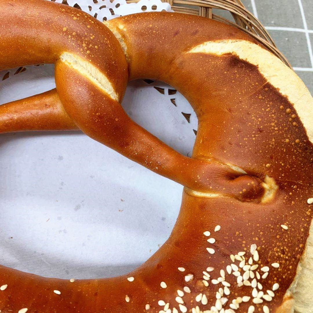 德国无糖超大普雷碱水面包扭结300glaugenbrezenplus包邮传统西式糕点