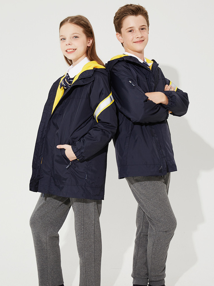 伊顿纪德校服官方旗舰店冲锋男童三合一可拆卸儿童棉服外套普通外套