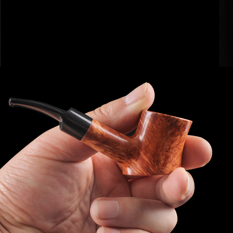 实木烟斗男士过滤专用烟草旱烟老式烟锅楠木烟斗