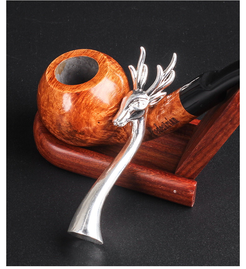 创意福鹿烟斗压棒手工纯铜镂空防熄火烟丝压棒烟斗配件工具金属