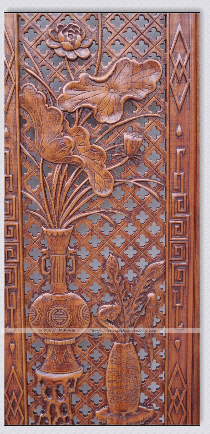 东阳木雕香樟木雕画挂件玄关壁挂背景墙中堂挂屏富贵平安