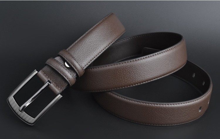 皮带森达男士腰带真皮针扣正宗牛皮腰带
