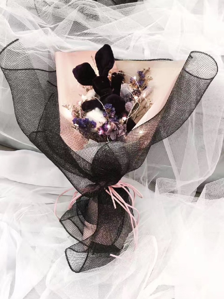 素纱小方格硬质欧根纱 粗格镂空网面纱 鲜花花束包装材料包花网纱