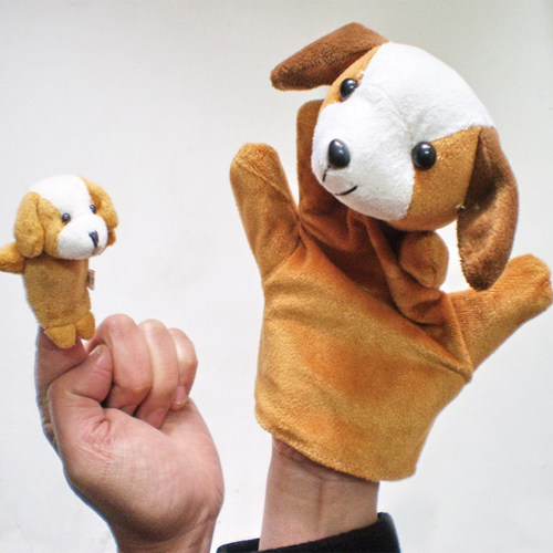 手指儿童玩具婴儿玩具卡通小动动物毛绒毛绒玩具木偶手偶