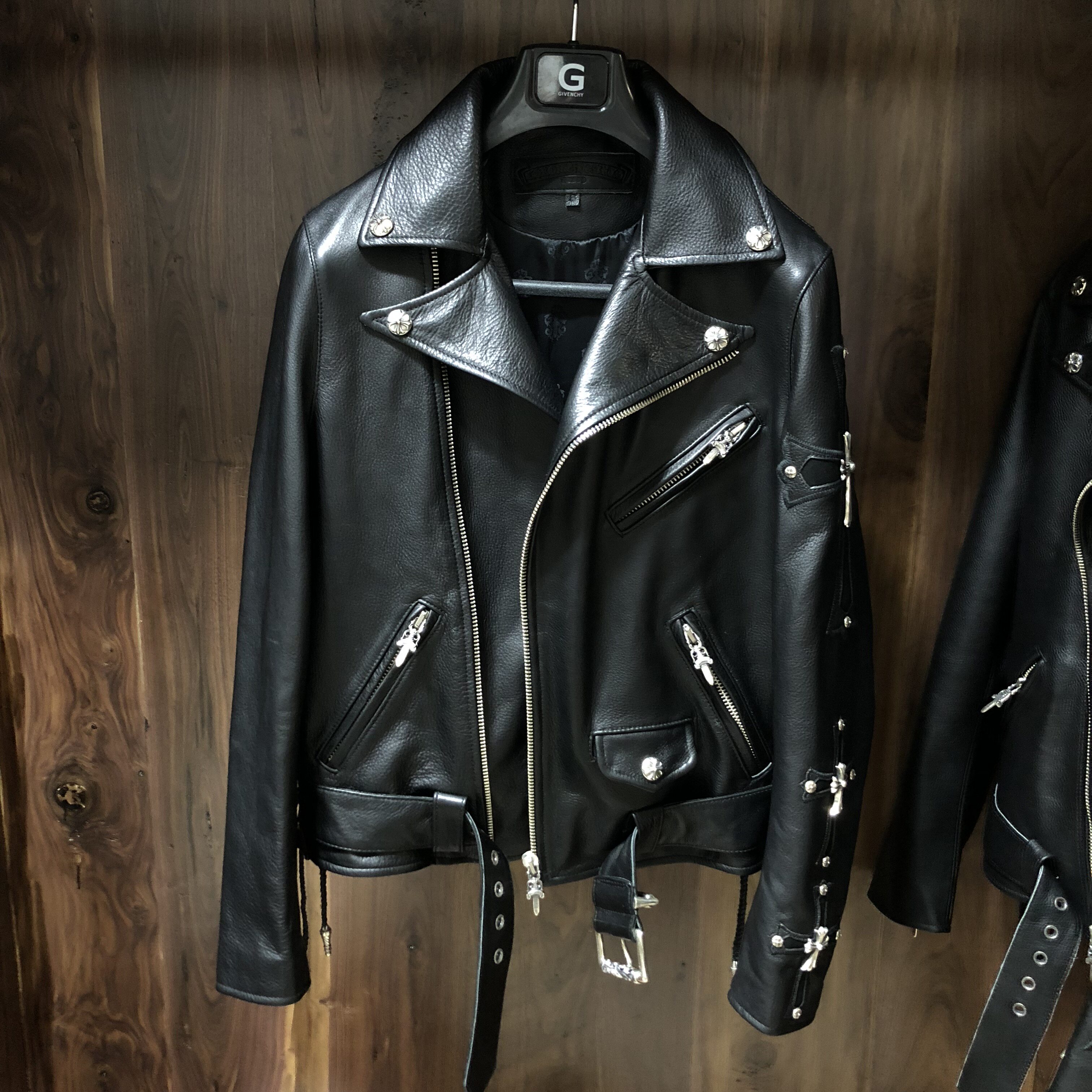 rdisdain镇店之宝jjdean奢华潮男十字架机车皮衣皮衣