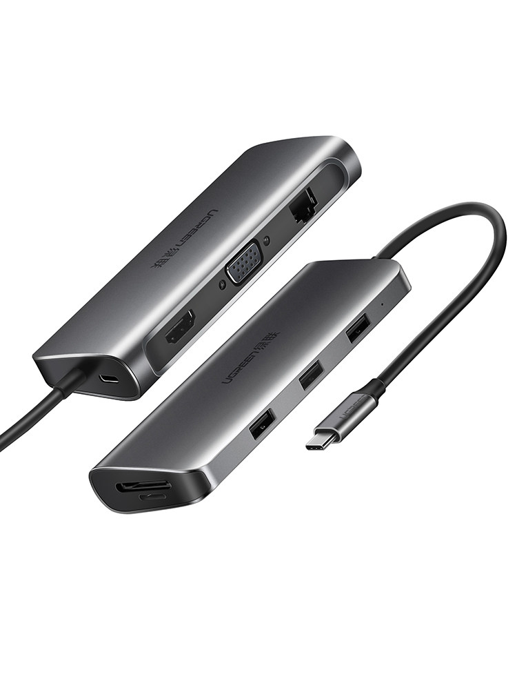 绿联typec扩展坞拓展雷电3苹果电脑转换器macbookpro适用mate20华