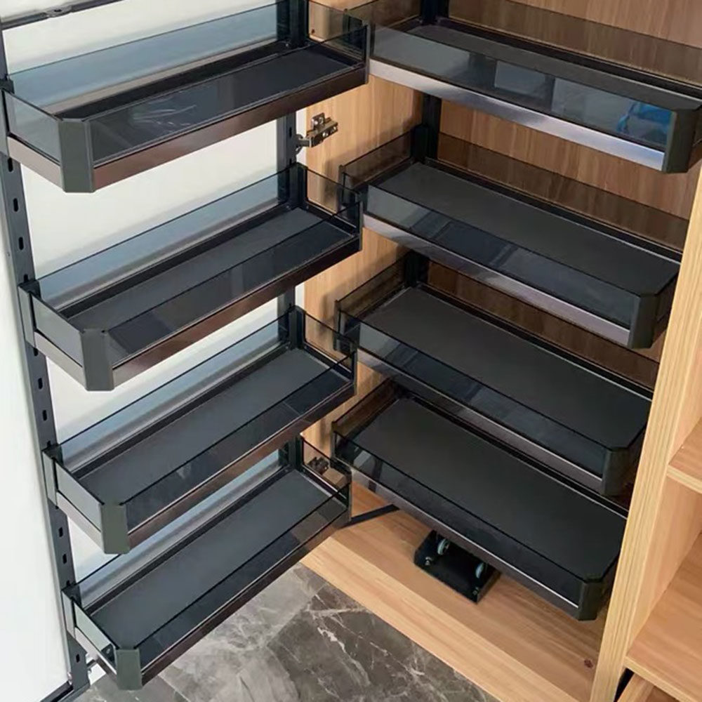 零食厨房怪物连动高柜拉橱柜多功能储物高深拉篮拉篮