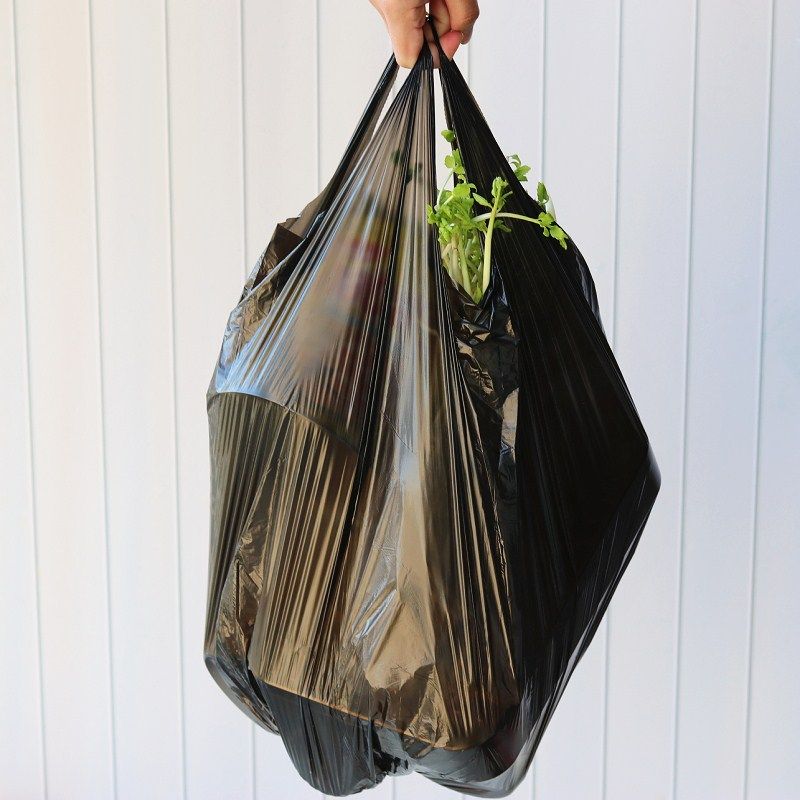 垃圾袋手提黑色背心大号70cm厨房手拎一次性苏诺垃圾袋