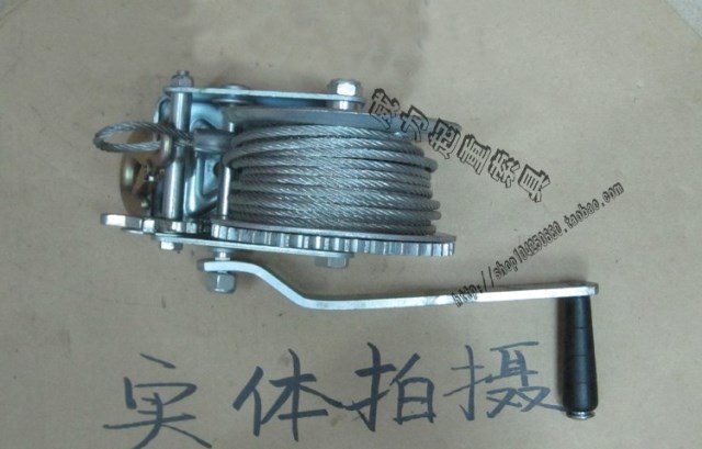 绞盘钢丝绳手摇绞盘机手动卷扬机钢索牵引器6002500磅卷扬机