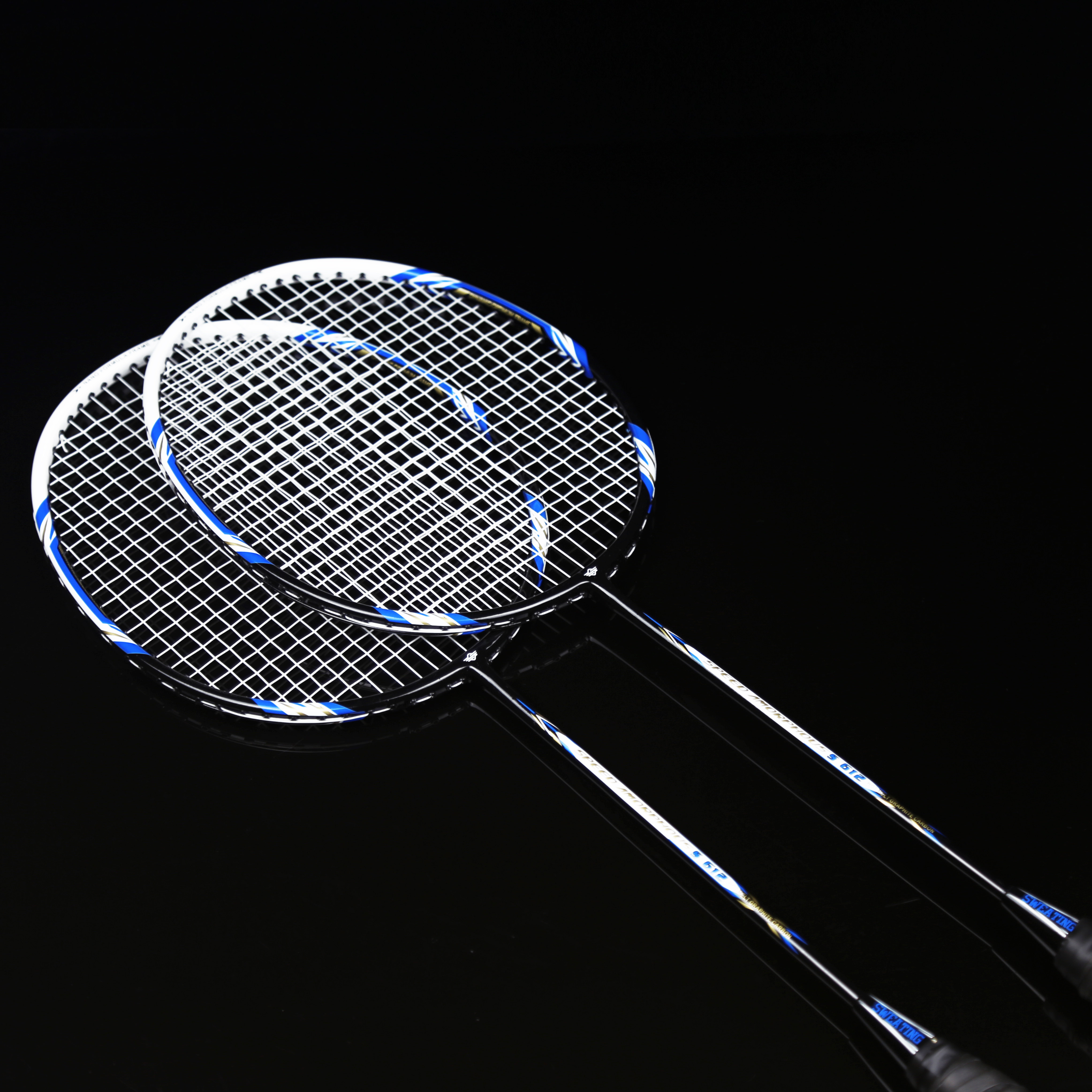 正品双拍2只羽毛球拍碳素碳纤维3u超轻初学训练羽毛球拍