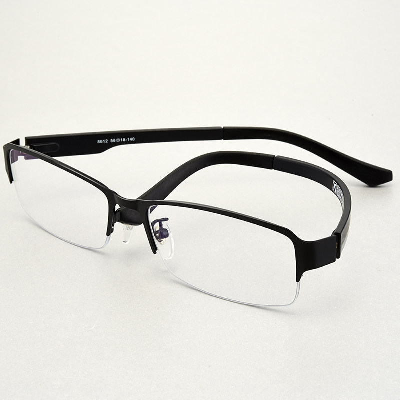 百微变色眼镜男款 防紫外线 防辐射 变色近视眼镜 半框变色太阳镜