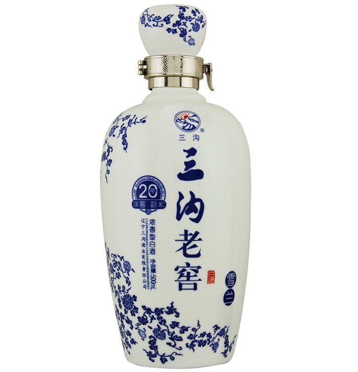 三沟白酒老窖雪兰窖龄20年38度整箱6瓶x500ml白酒