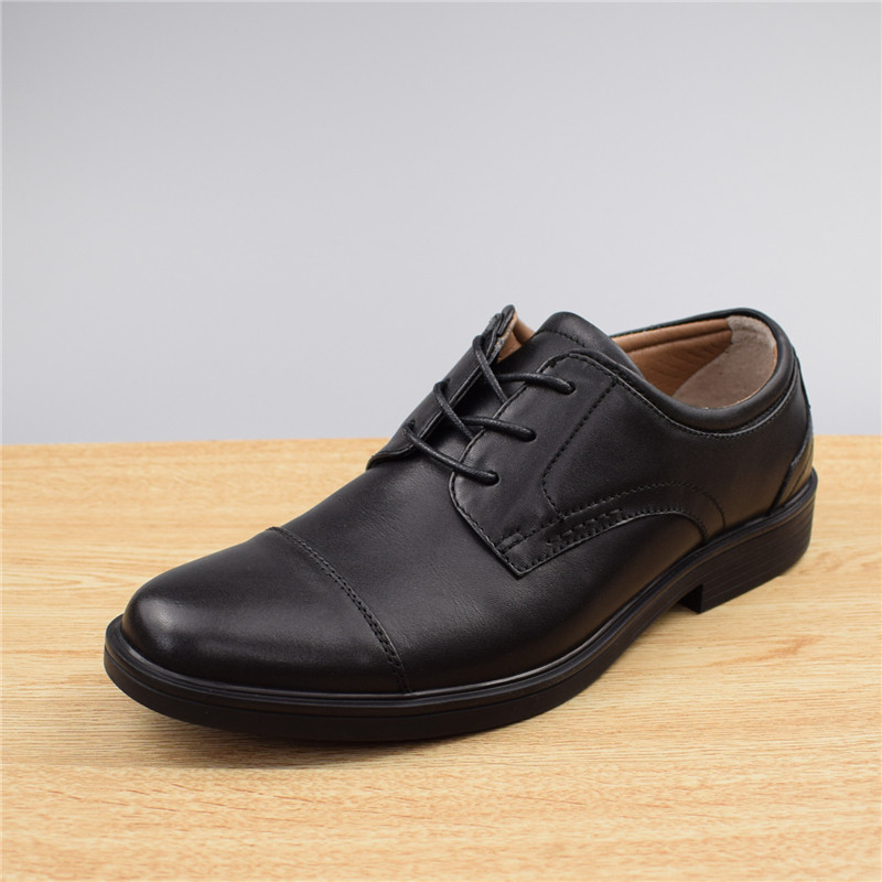 撤柜品牌男鞋头层牛皮三接头系带正装男皮鞋舒适正装皮鞋