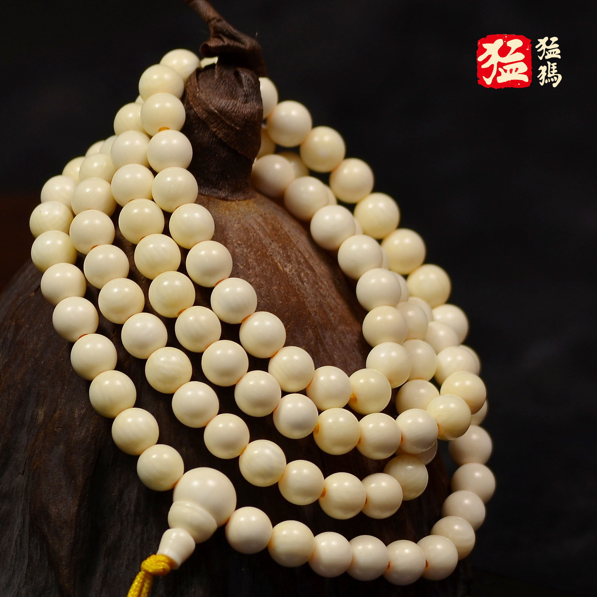 猛犸猛犸象象牙108颗佛珠冰料手链项链男女手串手链