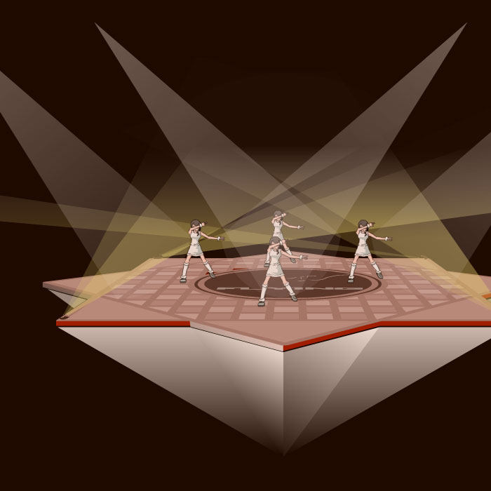 一群美少女动感舞蹈动作15秒手绘逐帧动画源文件设计素材