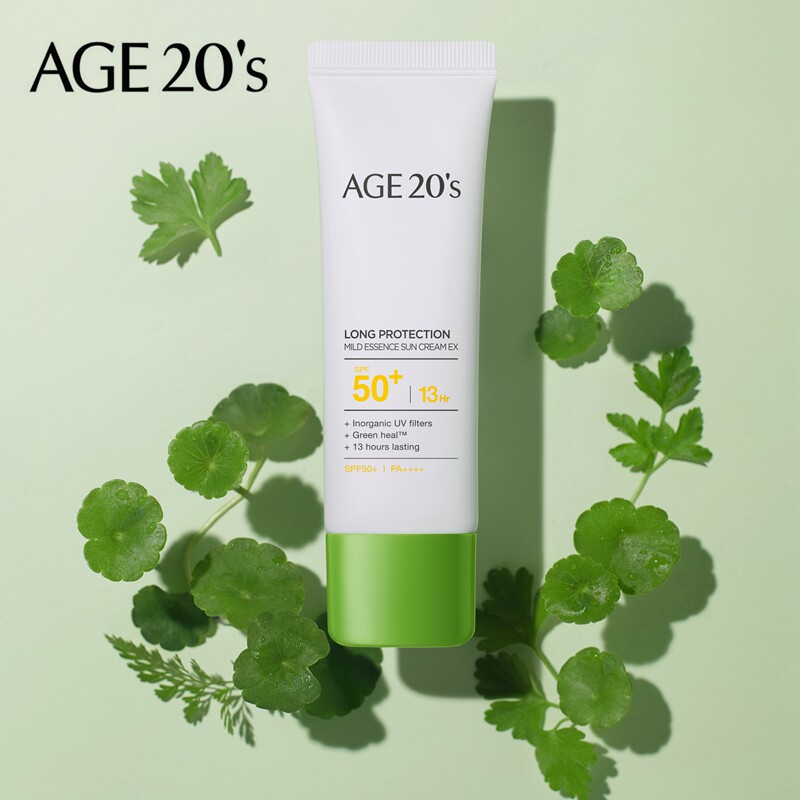 韩国age20s爱敬防晒霜女小绿帽温和防护隔离防紫外线防晒霜