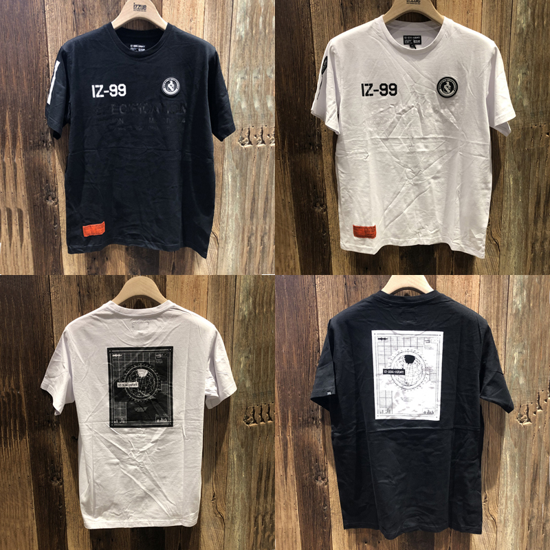 香港代购 IZZUE ARMY 21夏 男装 军事风后背字母印花短袖T恤 1171