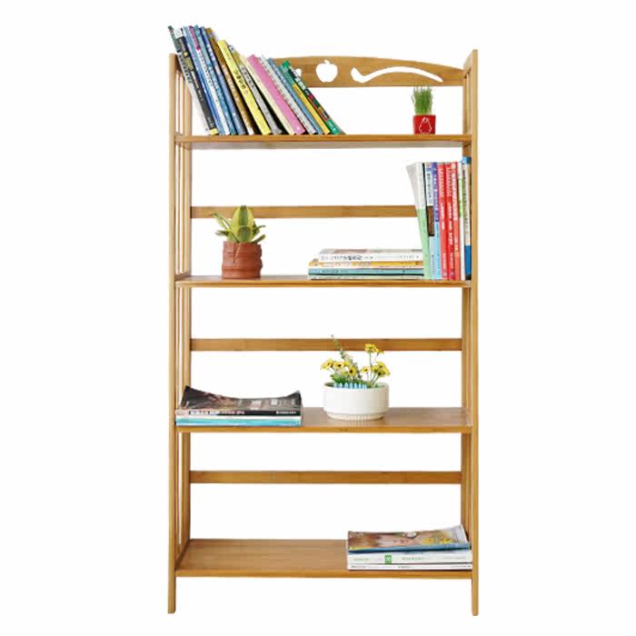 特价学生实木儿童书架楠竹创意组装落地书柜简易办公室书架置物架