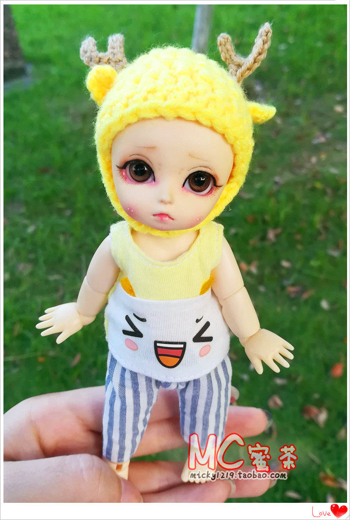 out娃美表情沙龙娃结猪土人bjd粘土ddfob11bjd娃娃