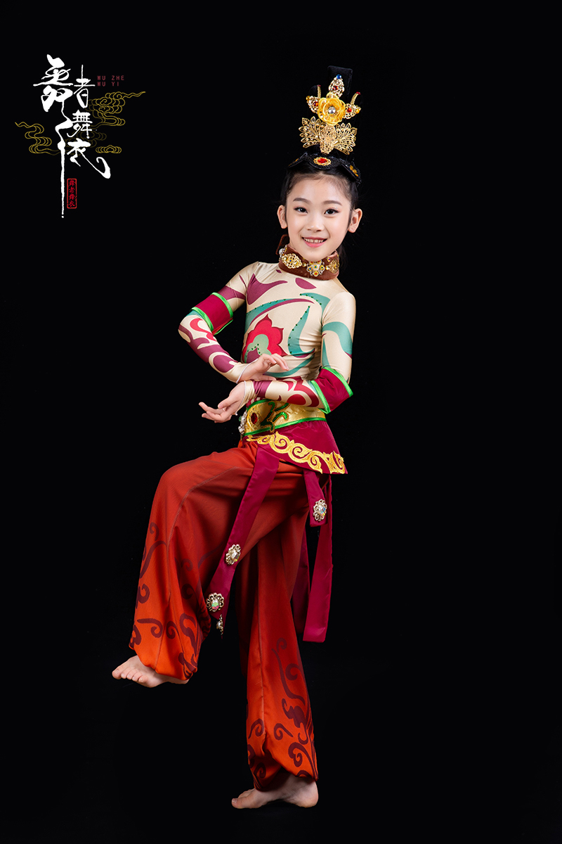 雅韵倾城灼灼千姿云川同款儿童敦煌舞蹈飞天儿童演出服