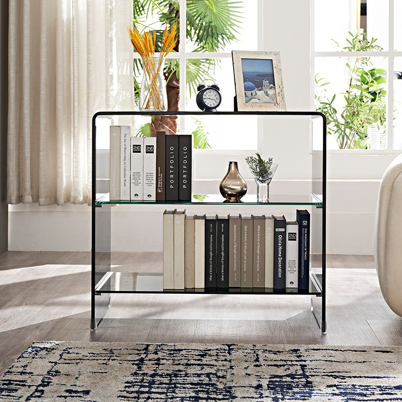 网红办公室客厅创意透明简易诧寂书架书柜小型书架
