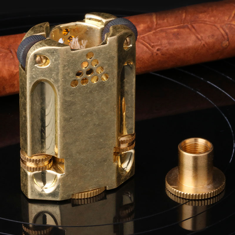 penguin煤油打火机企鹅砂轮火炬个性纯铜防风复古煤油打火机