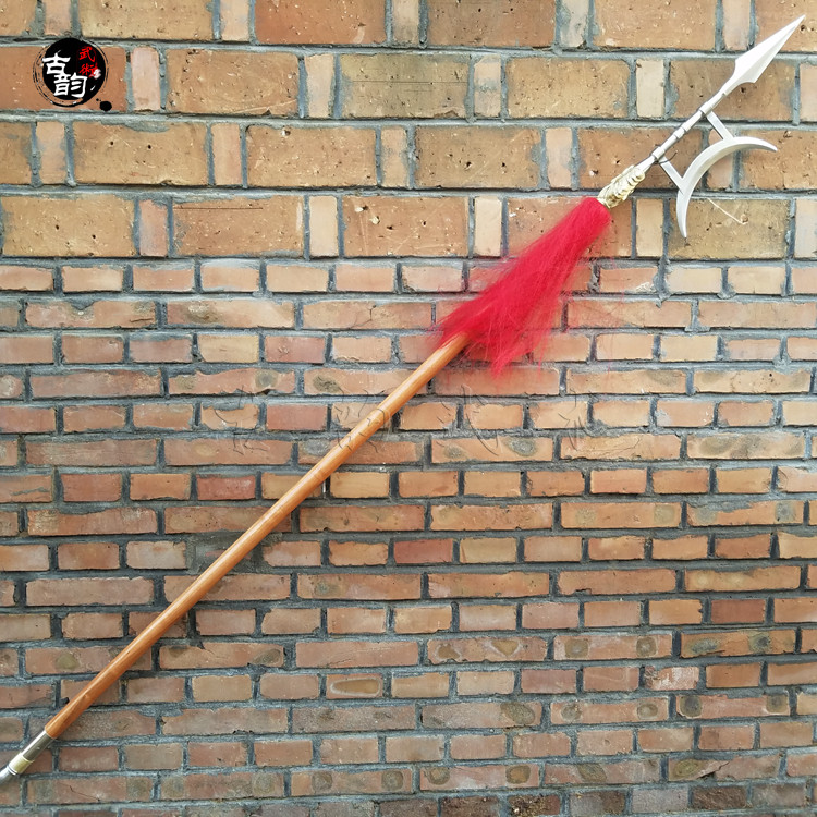 单戟不锈钢方天画戟兵器 单月戟双戟十八般 武术器材用品未开刃