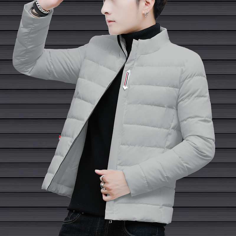 冬季男士休闲外套修身2021新款棉衣短款立领棉袄潮流薄款羽绒棉服